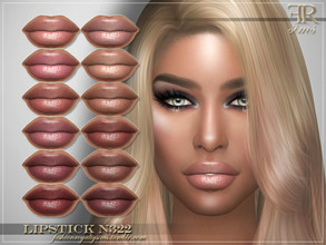 Sims 4 — Lipstick N322 by FashionRoyaltySims — Standalone Custom thumbnail 12 color options HQ texture Compatible with HQ