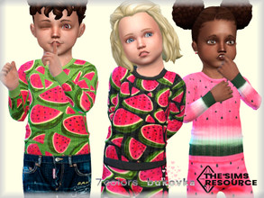 Sims 4 — Watermelon Shirt  by bukovka — Shirt for babies. Installed standalone, suitable for the base game. 7 color