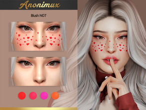 Sims 4 — Blush N07 by Anonimux_Simmer — - 4 Swatches - Male/Female - BGC - HQ - Thanks to all CC creators - I hope you