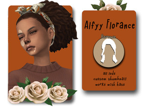 Sims 4 — Alfyy Florance Hairstyle by Alfyy — Florance Hairstyle You can support me on patreon (alfyy) All LODs Custom CAS