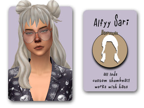 Sims 4 — Alfyy Sari Hairstyle  by Alfyy — Sari Hairstyle You can support me on patreon (alfyy) All LODs Custom CAS