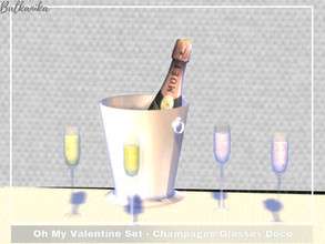 Sims 4 — Oh My Valentine - Champagne Glasses Deco by Balkanika — Champagne Glasses decoration part of the Oh My Valentine
