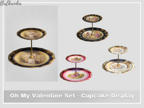 Sims 4 — Oh My Valentine - Cupcake Display by Balkanika — Cupcake display part of the Oh My Valentine Set comes in 4