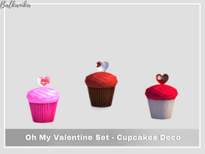 Sims 4 — Oh My Valentine - Muffin Deco by Balkanika — Muffin decoration part of the Oh My Valentine Set comes in 3