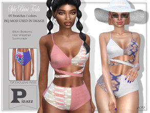 Sims 4 — Split Bikini Trunks by pizazz — Split Bikini Trunks for your sims 4 game. Swim bottoms that will go with any