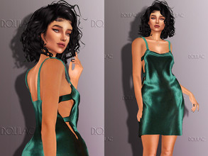 Sims 4 — Side Strap Dress DO280 by DOLilac — Custom thumbnail New Mesh 10 Colors Adult-Elder-Teen-Young Adult For Female