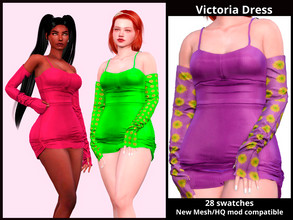 Sims 4 — Victoria Dress by couquett — Ideal dress for parties in sims 4 avaible from Teen to elder this dress have 28