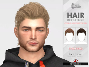 Sims 4 — TO0130 Hair Retexture Mesh Needed by remaron — Hair retexture for male in The Sims 4 PLEASE READ BEFORE DOWNLOAD
