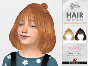 Sims 4 — G40 Child Hair Retexture Mesh Needed by remaron — Hair retexture for females child in The Sims 4 PLEASE READ