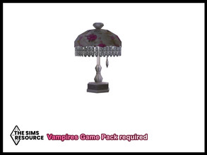 Sims 4 — Raspberry Crush Shabby Chic Crystal Drop Table Lamp by seimar8 — Maxis match shabby chic crystal drop table lamp