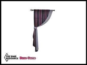 Sims 4 — Raspberry Crush Shabby Chic Curtain Left by seimar8 — Maxis match shabby chic curtain left Base Game