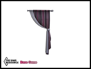 Sims 4 — Raspberry Crush Shabby Chic Curtain Right by seimar8 — Maxis match shabby chic curtain Right Base Game