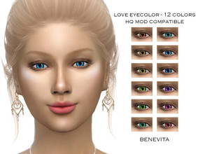 Sims 4 — Love Eyecolor [HQ] by Benevita — Love Eyecolor HQ Mod Compatible 12 Colors I hope you like!