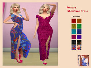 Sims 4 — ws Female Marylins Showtime Dress - RC by watersim44 — Female Marylins Showtime Dress - recolor. It's a