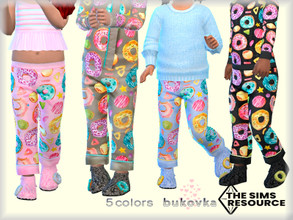 Sims 4 — Donut Pants  by bukovka — Pants with donut texture. Designed for toddlers of both sexes. Installed