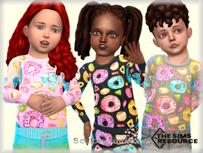 Sims 4 — Donut Shirt  by bukovka — Shirt for babies. Installed standalone, suitable for the base game. 5 color options.