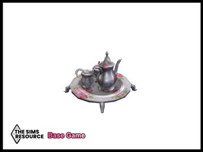 Sims 4 — Raspberry Crush Shabby Chic Tea Set by seimar8 — Maxis match shabby chic China tea set with matching tray,