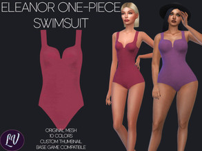 Sims 4 — ELEANOR - ONE-PIECE SWIMSUIT by linavees — Original Mesh 10 colors Custom thumbnail Base game compatible Happy