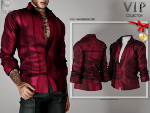 Sims 4 —  [PATREON]  (Early Access) MAN PREMIUM SHIRT P101 by busra-tr — 10 colors Adult-Elder-Teen-Young Adult For