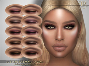 Sims 4 — Eyeshadow N204 by FashionRoyaltySims — Standalone Custom thumbnail 10 color options HQ texture Compatible with
