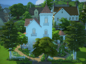 Sims 4 — Tiny Castle no cc 20x20 by sgK452 — Elegant house full of surprises, on a small 20x20 lot. For a couple with a