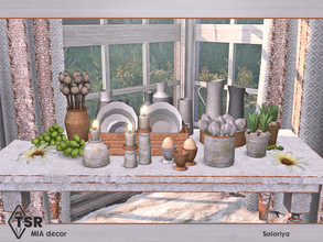 Sims 4 — Mia Decor by soloriya — Old decor for vintage rooms. Includes 10 objects: --two functional candles, --eggs,