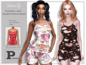 Sims 4 — Valentine Top by pizazz — Valentine Top for your sims 4 game. image above was taken in game so that you can see