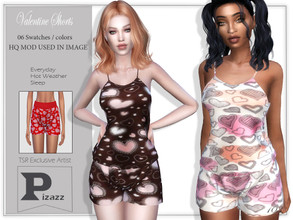 Sims 4 — Valentine Shorts by pizazz — Valentine Shorts Shorts for your sims 4 game. image above was taken in game so that