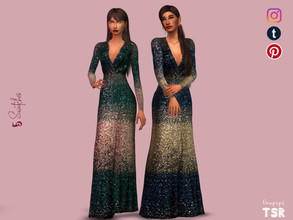 Sims 4 — Embellished Dress - MDR25 by laupipi2 — Hi! New embellished long dress. Comming in 5 different colours. Enjoy!