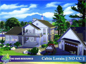 Sims 4 — Cabin Lorain || NO CC || by Bozena — The house is located in the Brindleton Bay. Lot: 40 x 40 Value: $ 116 927