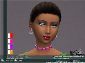 Sims 4 — Hearts to Hearts by Silerna — - Base game compatible - Necklaces - Teen - Young adult - adult - elder - 4 colors