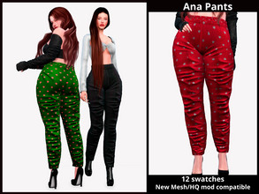 Sims 4 — Ana Pants by couquett — Fancy pants for your sims 12 Swatches HQ mod compatible all Lod All Map Custom thumbnail