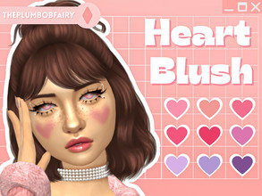 Sims 4 — Heart Blush by ThePlumbobFairy_ — Cute heart shaped blush for your romantic sims (or not). - 9 swatches - Male