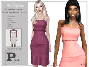 Sims 4 — Thin Strap Dress by pizazz — Thin Strap Dress for your sims 4 games. The dress is stylish and modern great for
