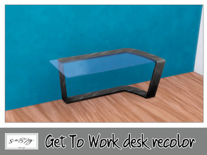 Sims 4 — GTW desk by so87g — cost: 300$, 9 colors, you can found it in surfaces - desk. NEW features of the object: