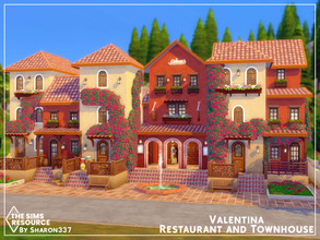 Sims 4 — Valentina Restaurant and Townhouse - Nocc by sharon337 — Valentina is a full functioning Restaurant with inner