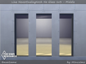 Sims 4 — Line NeverEndingArch No Glass 1x3 - Middle by Mincsims — Basegame compatible. 8 swatches.
