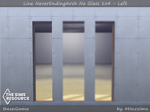 Sims 4 — Line NeverEndingArch No Glass 1x4 - Left by Mincsims — Basegame compatible. 8 swatches.