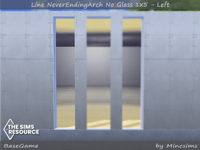 Sims 4 — Line NeverEndingArch No Glass 1x5 - Left by Mincsims — Basegame compatible. 8 swatches.