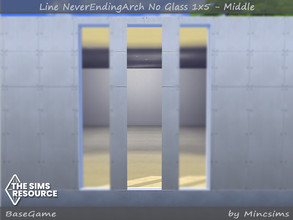 Sims 4 — Line NeverEndingArch No Glass 1x5 - Middle by Mincsims — Basegame compatible. 8 swatches.