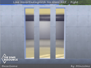 Sims 4 — Line NeverEndingArch No Glass 1x5 - Right by Mincsims — Basegame compatible. 8 swatches.