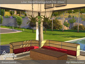 Sims 4 — Line NeverEndingArch No Glass by Mincsims — A glassless version of Line Never Ending Arch Set. -1x3 for short