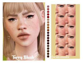 Sims 4 — Torry Blush by MSQSIMS — This blush is available in 20 colors.10 for light skintones and 10 for dark skintones.