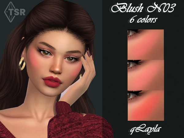 Sims 4 — Blush N03 by qLayla — The blush is : - base game compatible. - allowed for teen, young adult, adult and elder