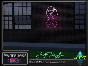 Sims 4 — Breast Cancer Awareness Neon Wall Light by JCTekkSims — Created by JCTekkSims