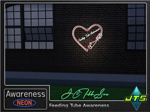 Sims 4 — Feeding Tube Awareness Neon Wall Light by JCTekkSims — Created by JCTekkSims