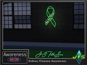 Sims 4 — Kidney Disease Awareness Neon Wall Light by JCTekkSims — Created by JCTekkSims