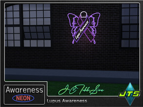 Sims 4 — Lupus Awareness Neon Wall Light by JCTekkSims — Created by JCTekkSims