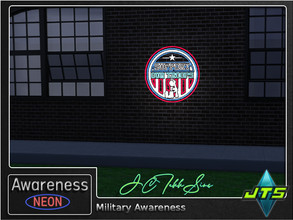 Sims 4 — Military Awareness Neon Wall Light by JCTekkSims — Created by JCTekkSims