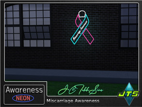 Sims 4 — Miscarriage Awareness Neon Wall Light by JCTekkSims — Created by JCTekkSims